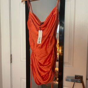 Zara Vibrant Orange Mini Dress